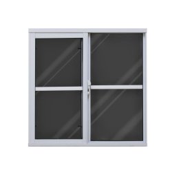 24 in. x 24  in. Aluminum  Single Glider Windows Carisol-AGW24-24